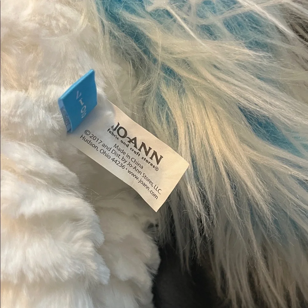 White and Blue Plush Unicorn Toy